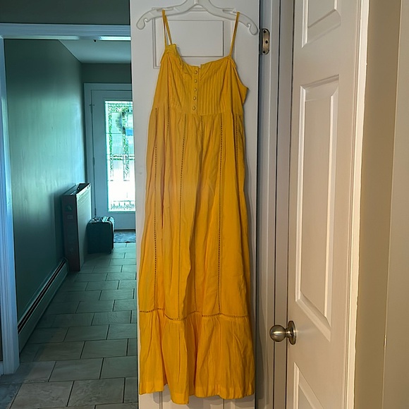 Maeve Arcadia Maxi Dress Size 10 Yellow NWT from Anthropologie - Picture 4 of 8